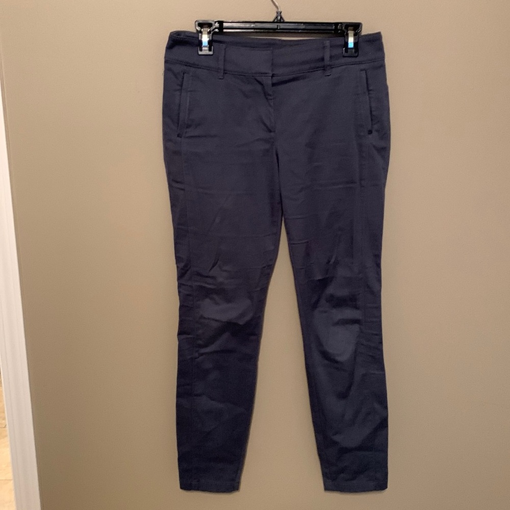 Loft navy blue straight leg pants. Size 4